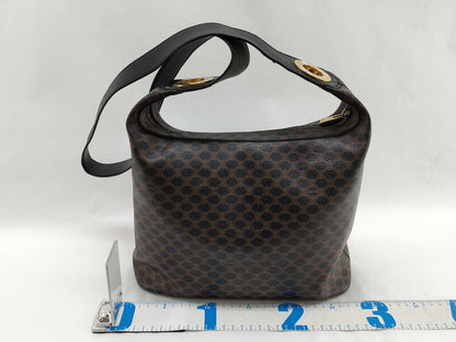 CELINE Macadam Blason Triomphe Pattern Circle Logo Metal Shoulder Bag