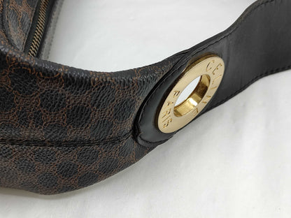 CELINE Macadam Blason Triomphe Pattern Circle Logo Metal Shoulder Bag