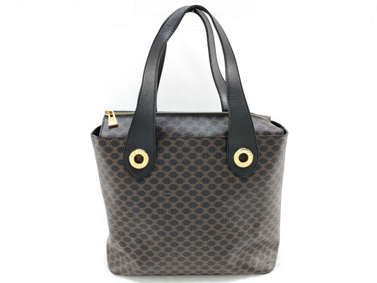 CELINE Macadam Pattern Circle Logo Hardware Handbag