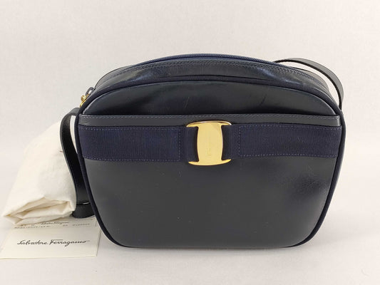 Salvatore Ferragamo Vara Ribbon Shoulder Bag with Hardware