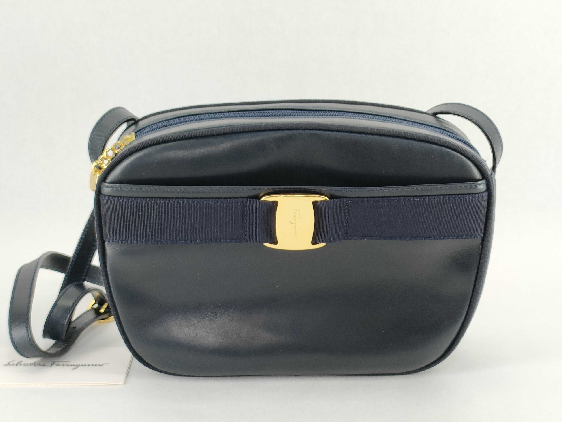 Salvatore Ferragamo Vara Ribbon Shoulder Bag with Hardware