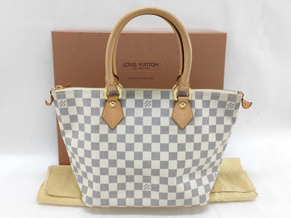LOUIS VUITTON Damier Azur Louis Vuitton Saleya PM Damier Azur Tote Bag