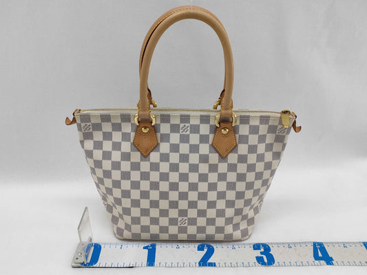 LOUIS VUITTON Damier Azur Louis Vuitton Saleya PM Damier Azur Tote Bag