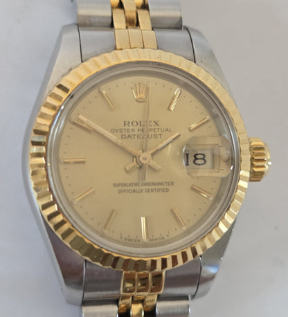 ROLEX 69173 9567886 Champagne Dial Jubilee Bracelet Women's Watch