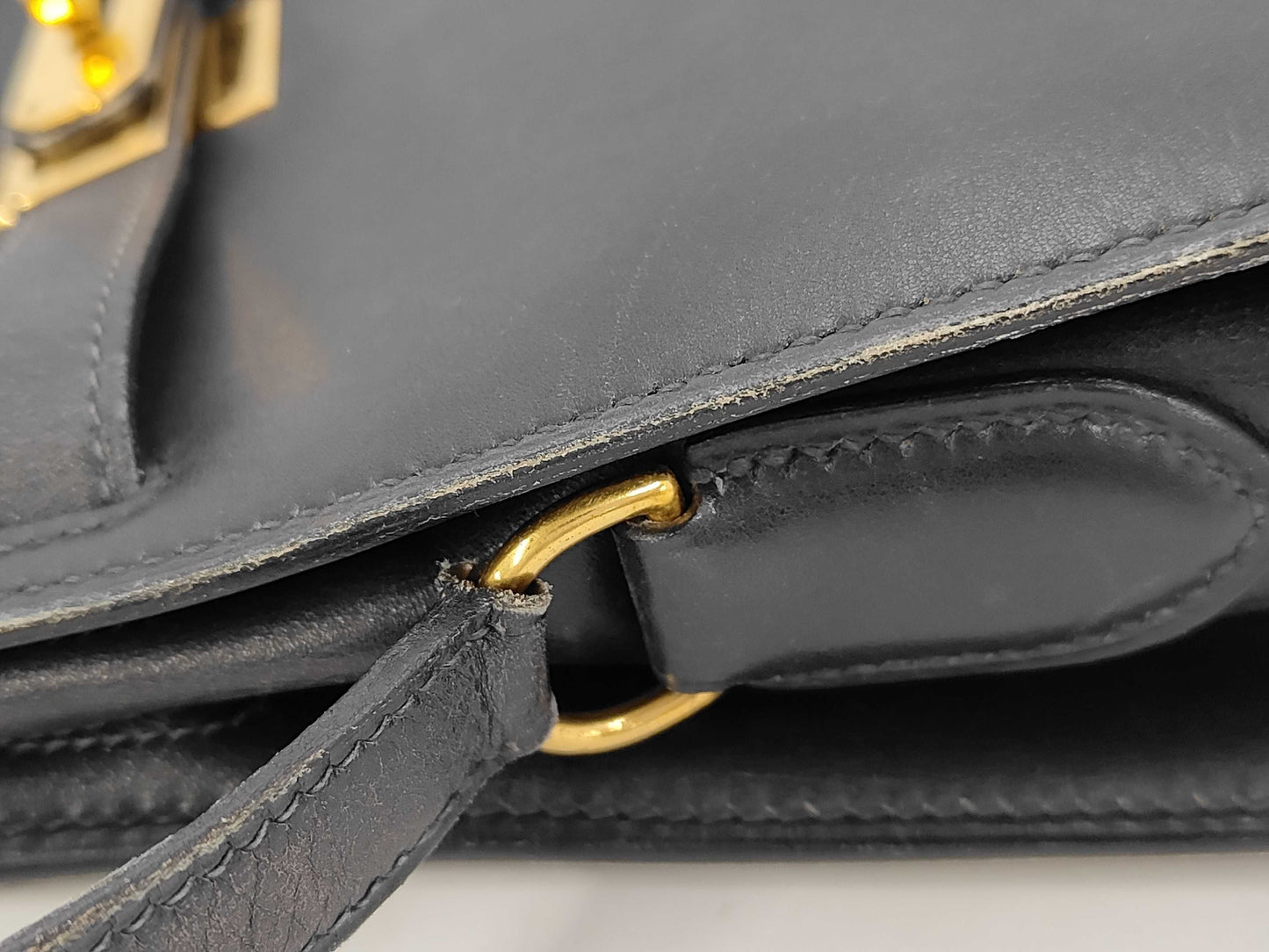 HERMES Kelly Sport MM XX Box Calf Black GP Shoulder Bag