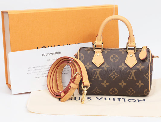 LOUIS VUITTON Monogram Nano Speedy M81085 Handbag