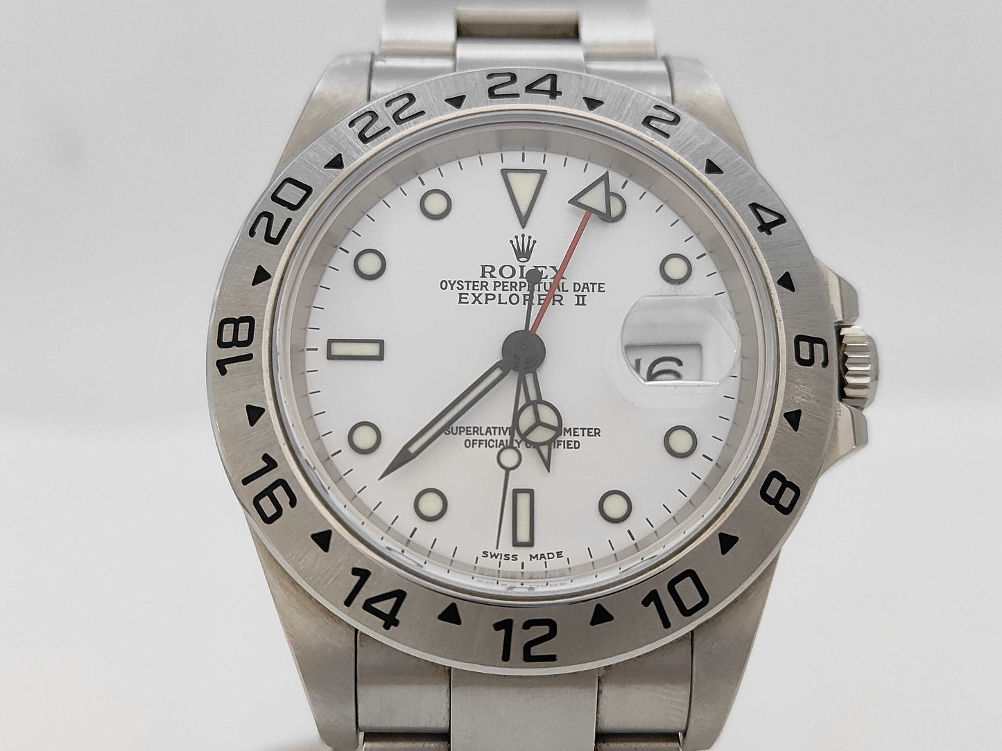 ROLEX 16570 P605723 White Dial Oyster Bracelet Men's Watch