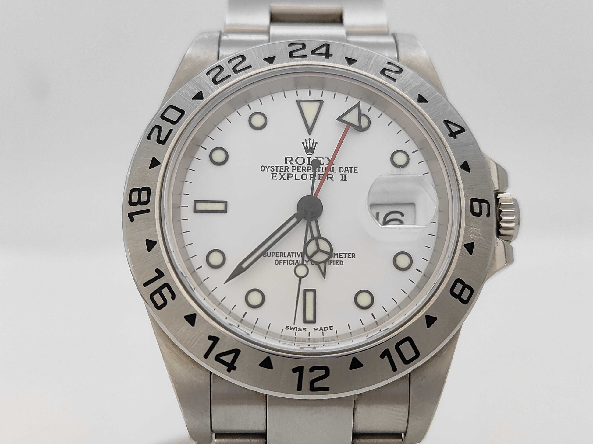 ROLEX 16570 P605723 White Dial Oyster Bracelet Men's Watch