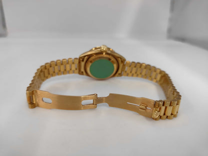 ROLEX 69068 W454592 Champagne Dial 18K Gold Women's Watch