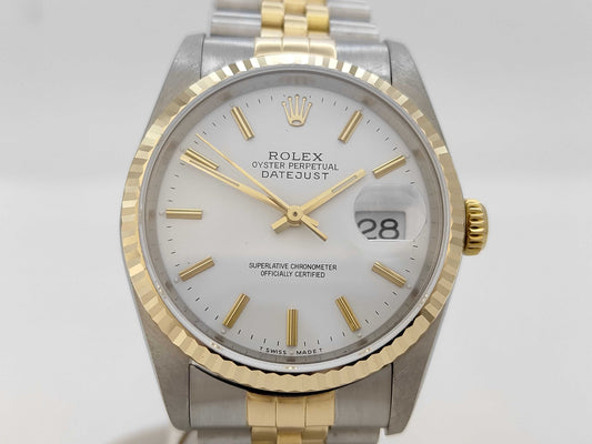ROLEX 16233 R552254 White Dial Jubilee Bracelet Boys' Watch