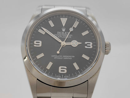 ROLEX 14270 P342449 Black Dial Oyster Bracelet Boys' Watch