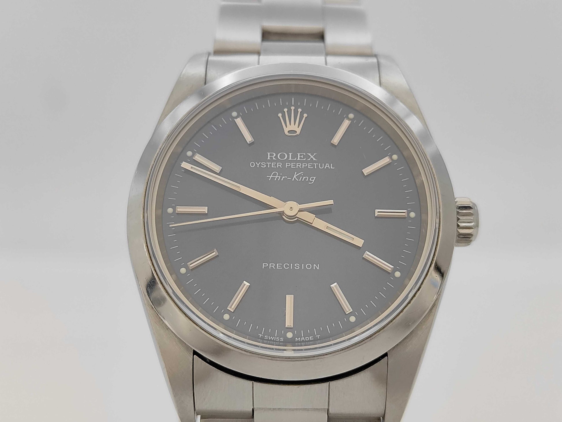 ROLEX 14000 A35*034 Blue Dial Oyster Bracelet Boys' Watch