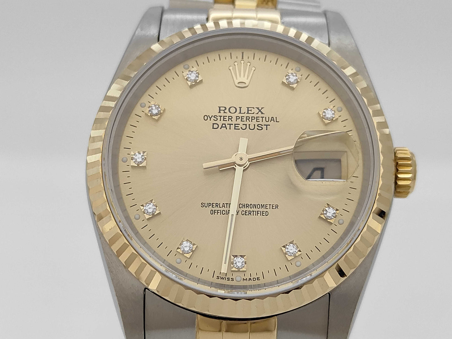 ROLEX 16233G L981089 Champagne Dial Jubilee Bracelet Boys' Watch