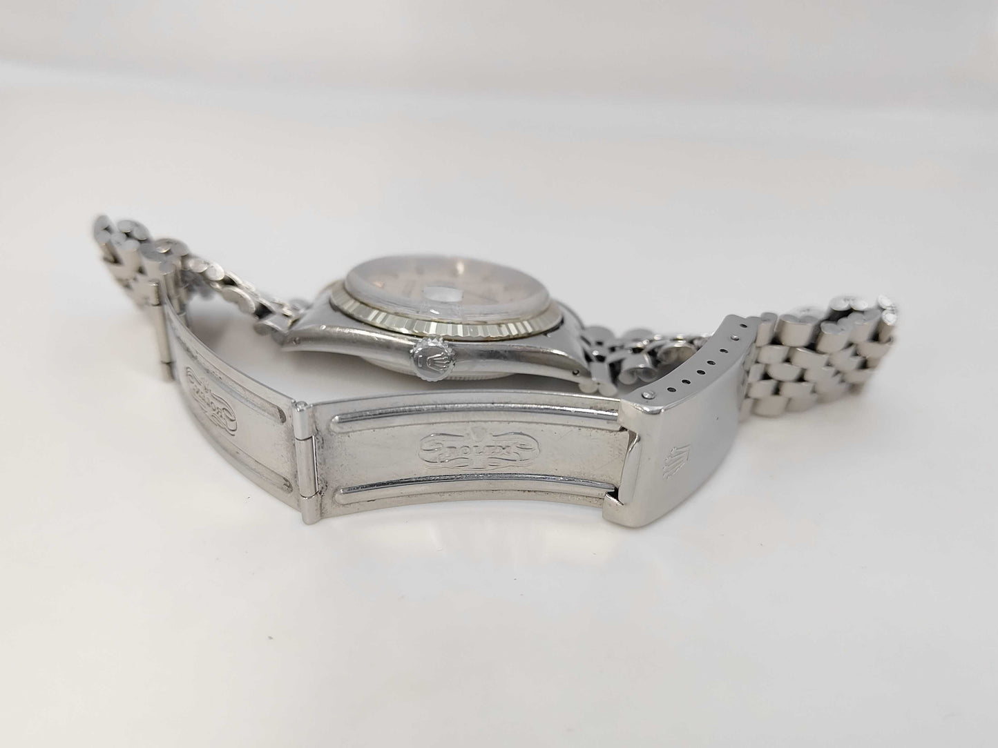 ROLEX 1601 3220218 Silver Mosaic Dial Jubilee Bracelet Boys' Watch