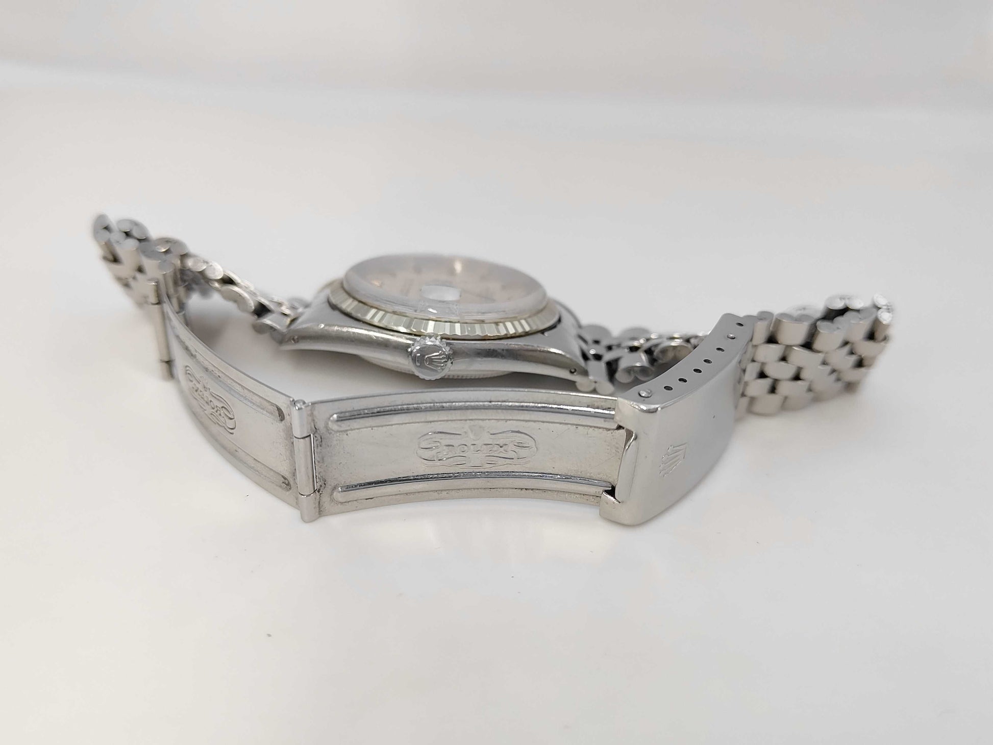 ROLEX 1601 3220218 Silver Mosaic Dial Jubilee Bracelet Boys' Watch