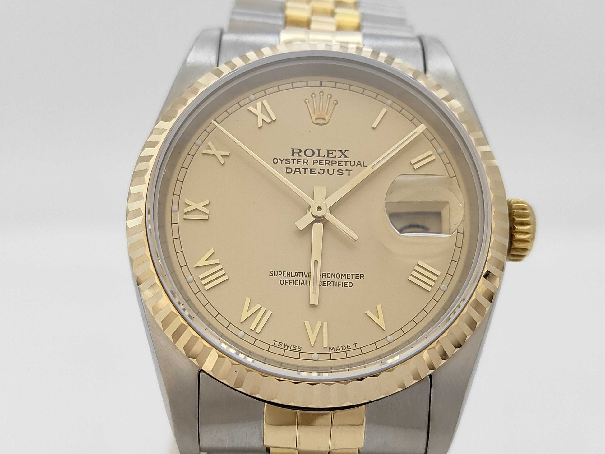 ROLEX 16233 L454697 Champagne Roman Jubilee Bracelet Unmoving Boys' Watch