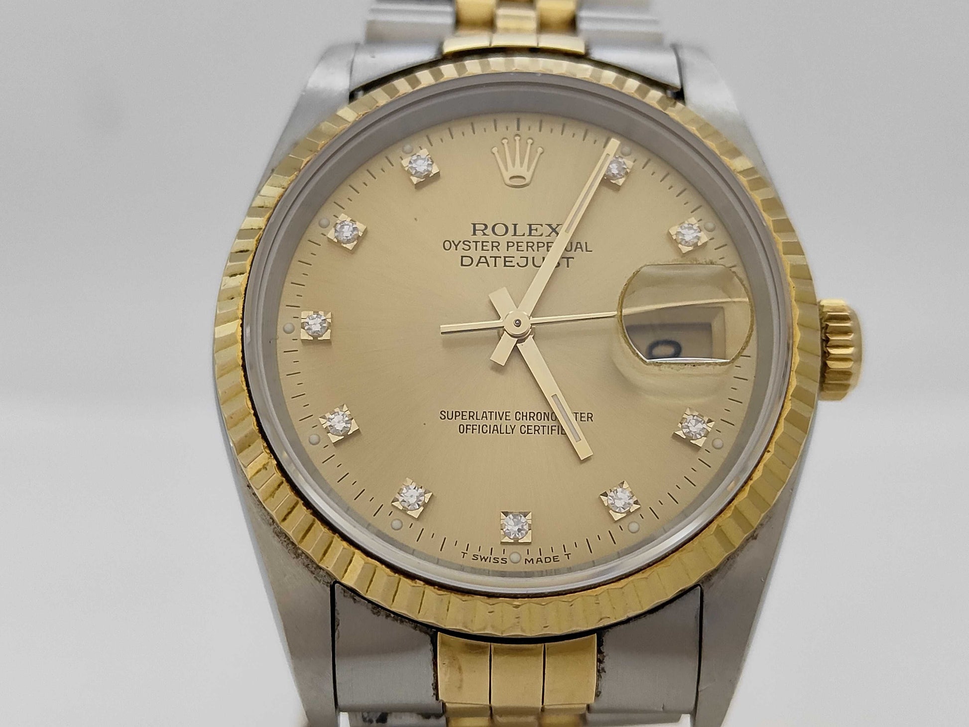 ROLEX 16233G X397212 Champagne Dial Jubilee Bracelet Boys' Watch