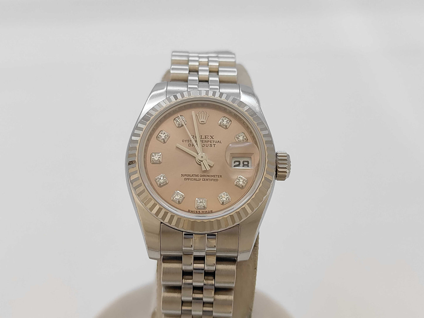 ROLEX 179174G Z272423 Pink Dial Jubilee Bracelet Women's Watch