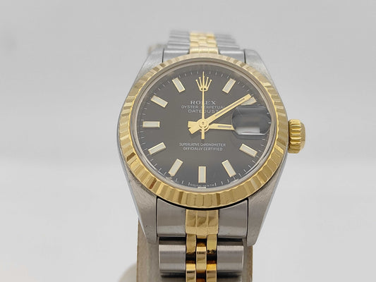 ROLEX 79173 A736621 Black Dial Jubilee Bracelet Women's Watch