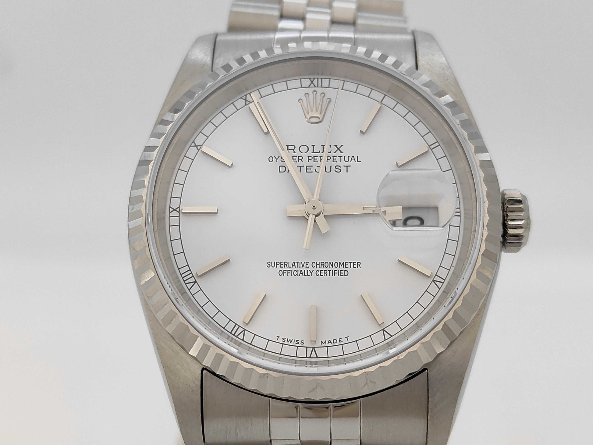 ROLEX 16234 X408939 White Dial Jubilee Bracelet Boys' Watch