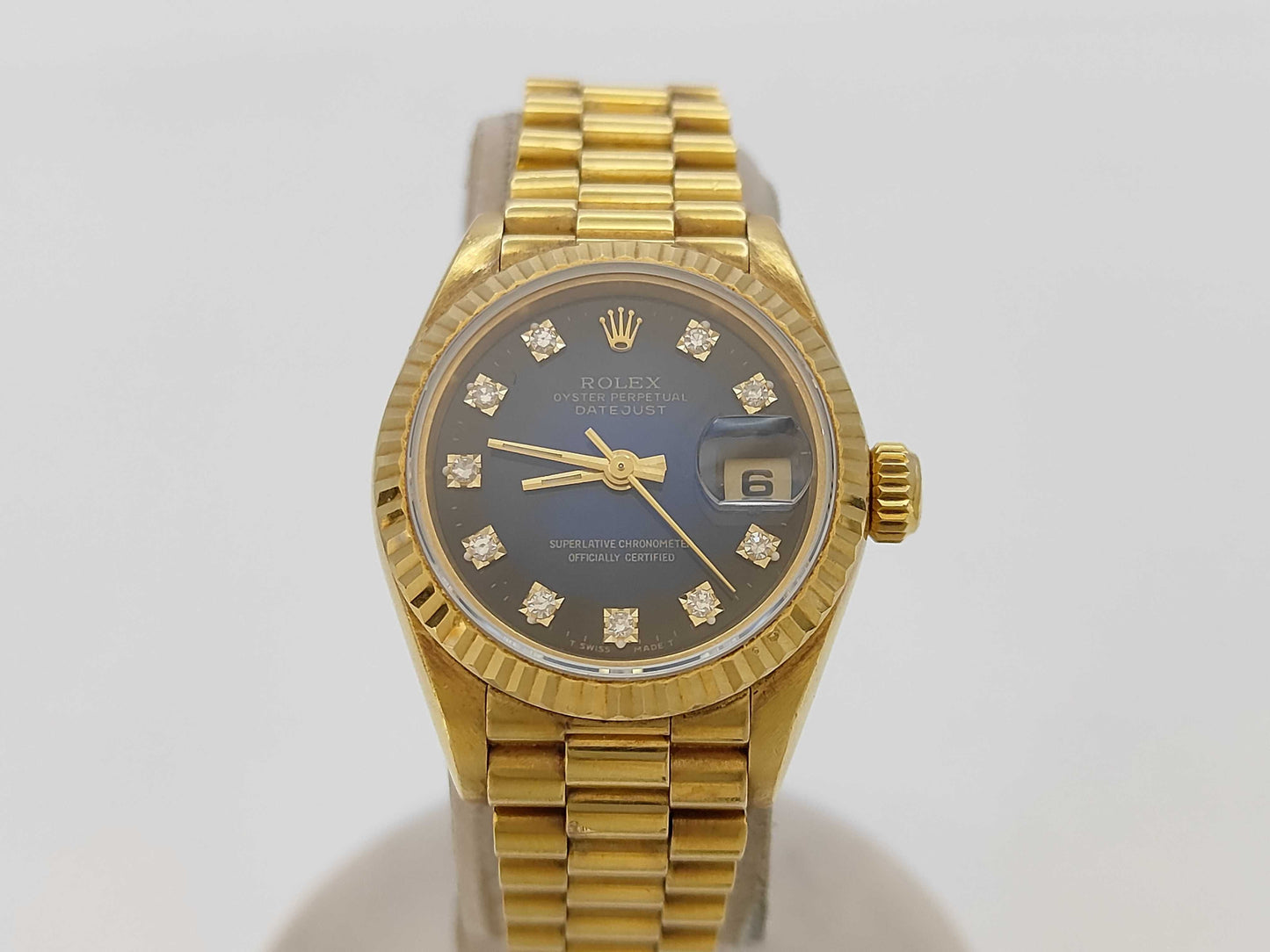 ROLEX 69178G E268599 Bluegrass 18K Gold Women's Watch