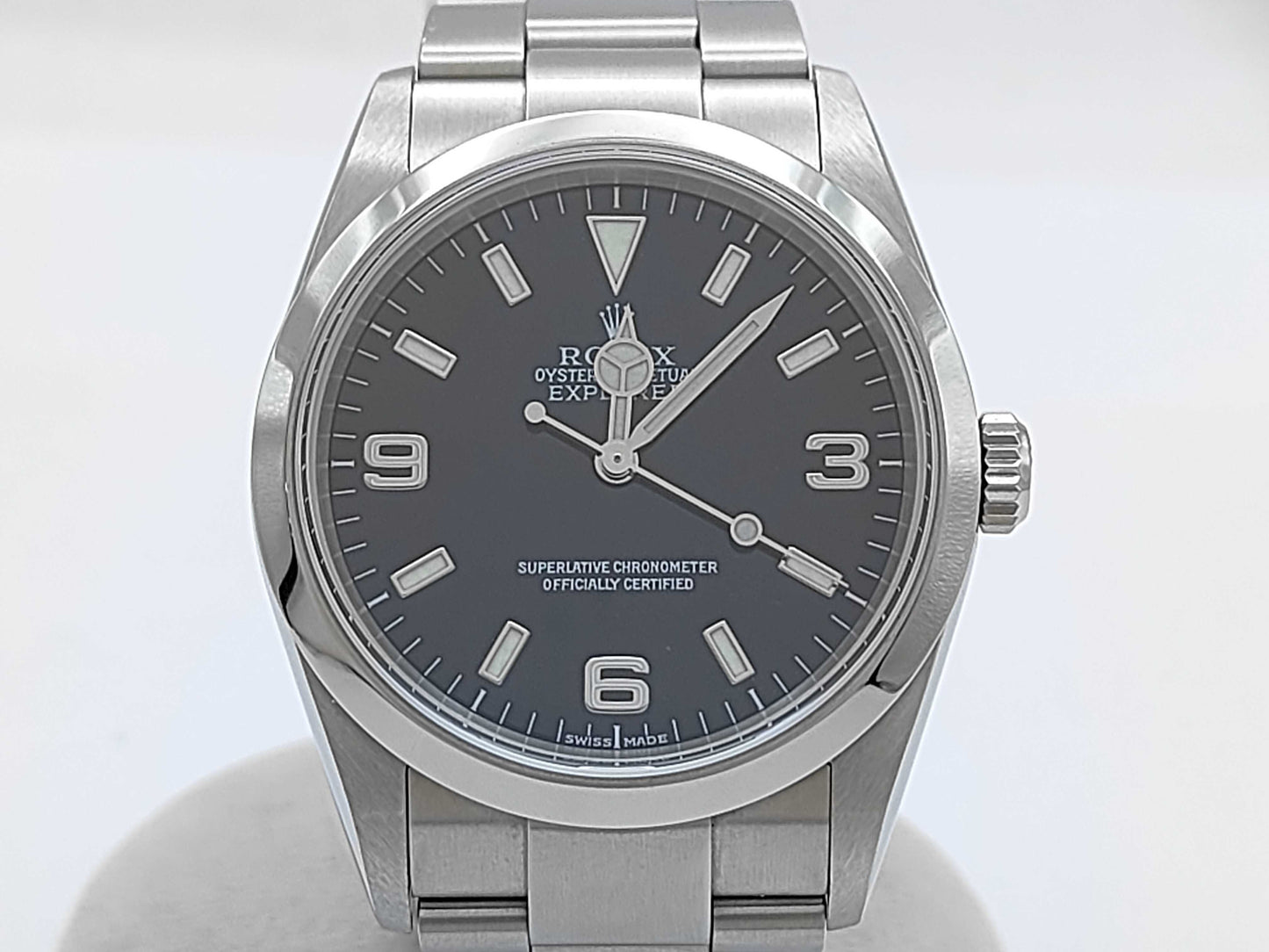 ROLEX 114270 Y402292 Black Dial Oyster Bracelet Boys' Watch