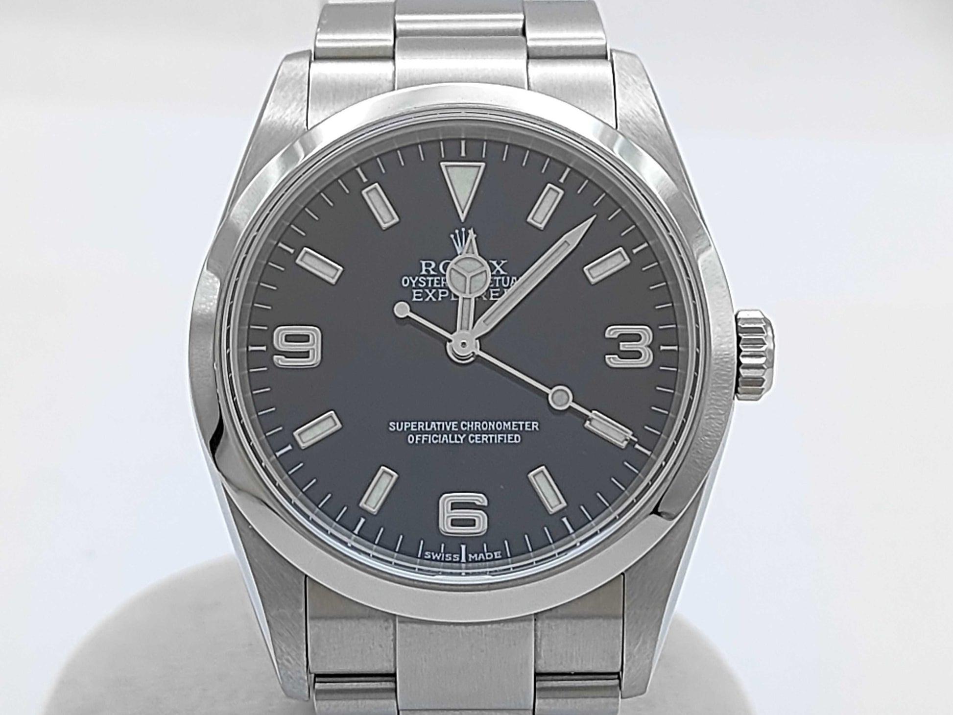 ROLEX 114270 Y402292 Black Dial Oyster Bracelet Boys' Watch