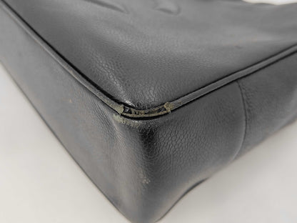 CHANEL Caviar Skin Large Coco Mark No. 2 Black Tote Bag