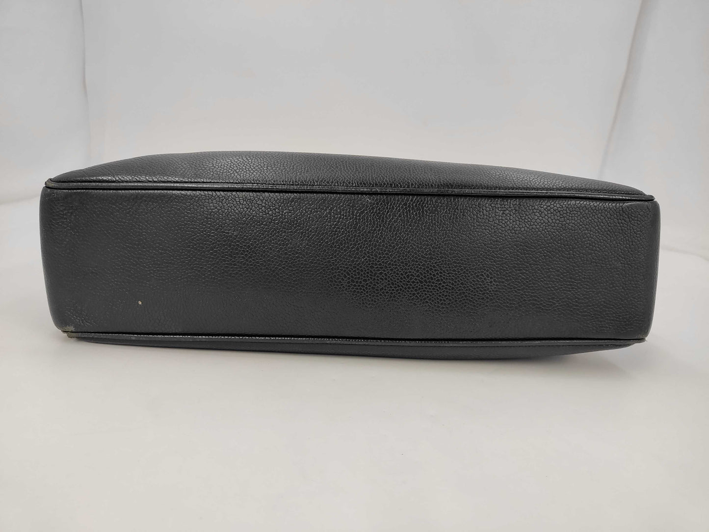 CHANEL Caviar Skin Large Coco Mark No. 2 Black Tote Bag