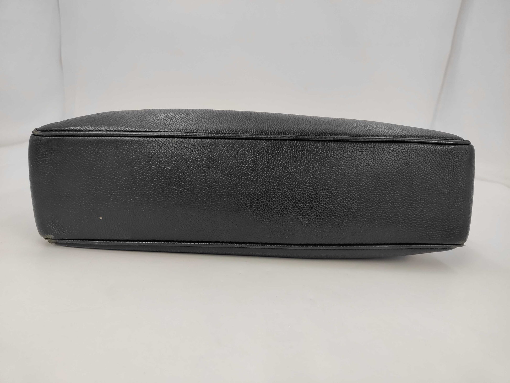 CHANEL Caviar Skin Large Coco Mark No. 2 Black Tote Bag