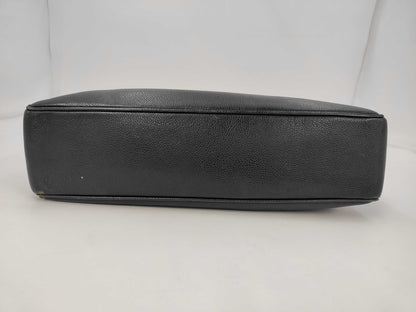 CHANEL Caviar Skin Large Coco Mark No. 2 Black Tote Bag