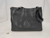 CHANEL Caviar Skin Large Coco Mark No. 2 Black Tote Bag