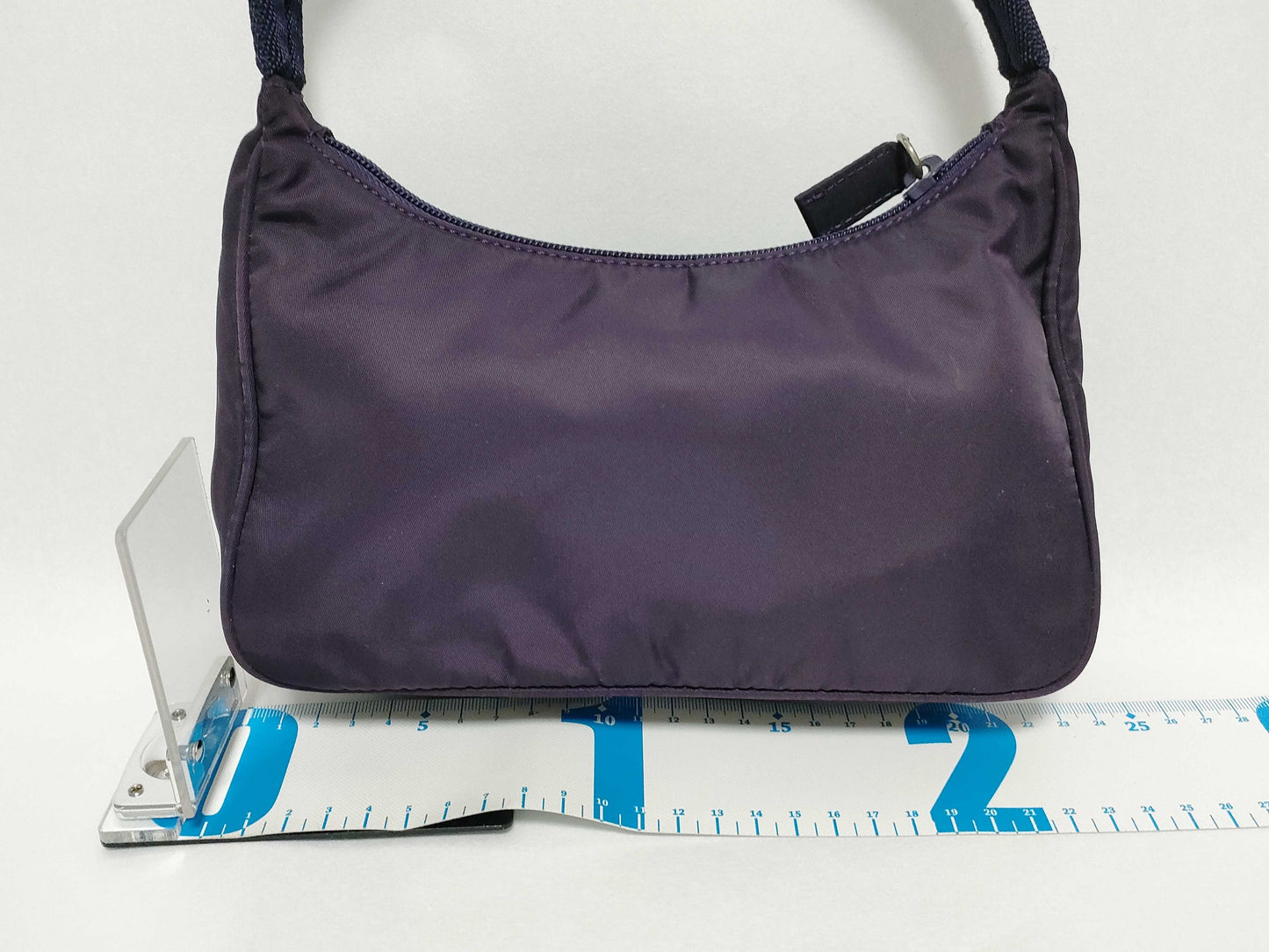 PRADA Nylon PRADA Purple Accessory Pouch One-Shoulder Bag with Triangle Logo PRADA Shoulder Bag