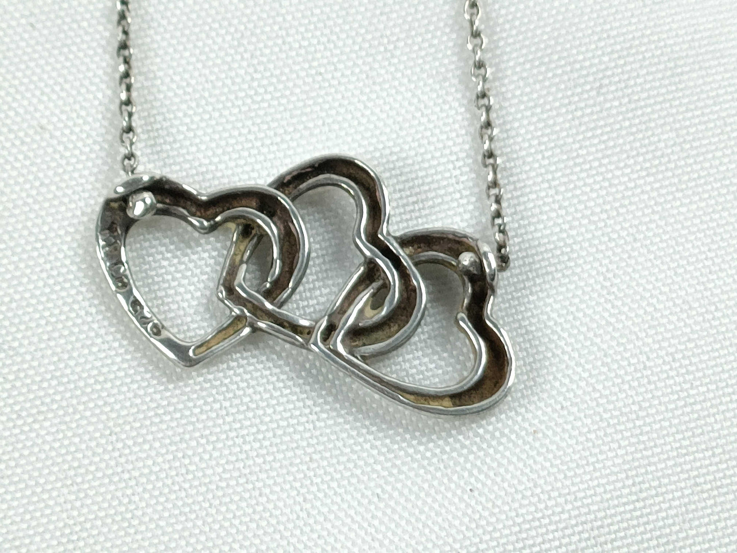 Tiffany & Co. Tiffany & Co. Triple Heart? Sterling Silver Necklace