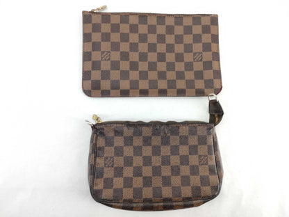 LOUIS VUITTON Damier Accessory Ebene Neverfull Attached Pouch