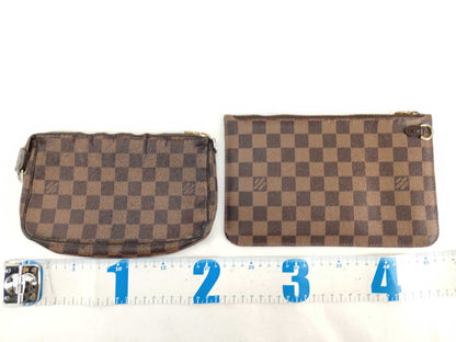 LOUIS VUITTON Damier Accessory Ebene Neverfull Attached Pouch