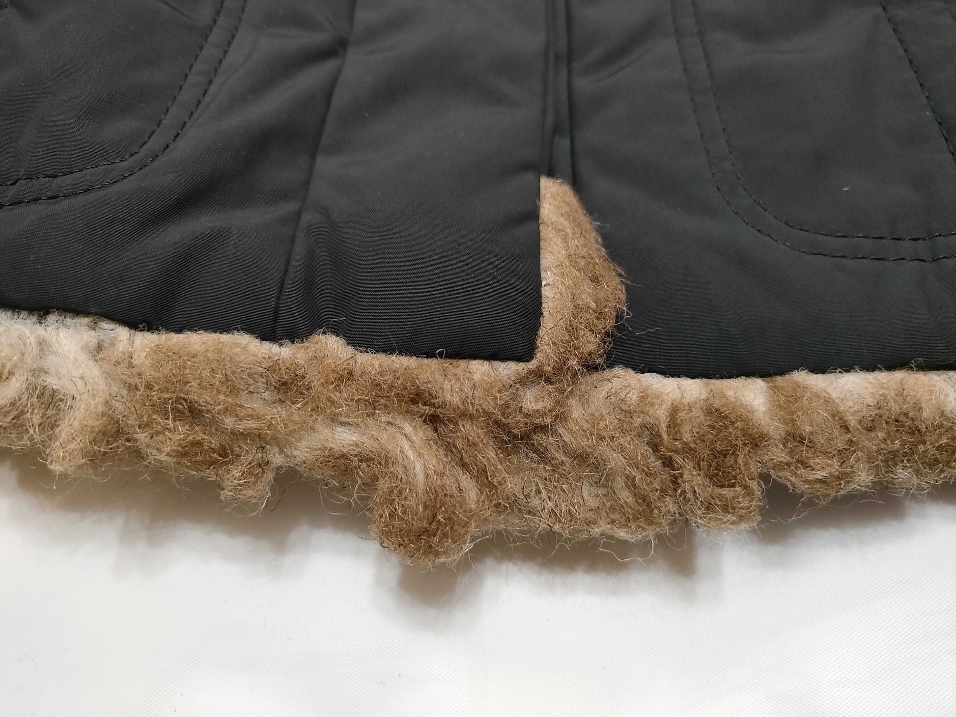 BURBERRY Blue Label Jacket, Padded with Fur Hood, Black
