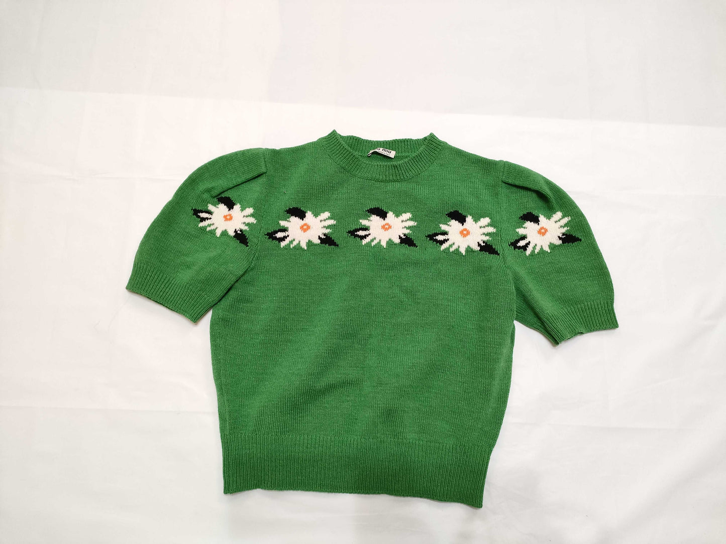 Miu Miu Miu Floral Knit Top