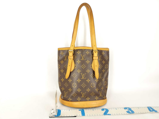LOUIS VUITTON Monogram Petit Bucket Tote Bag Z8252