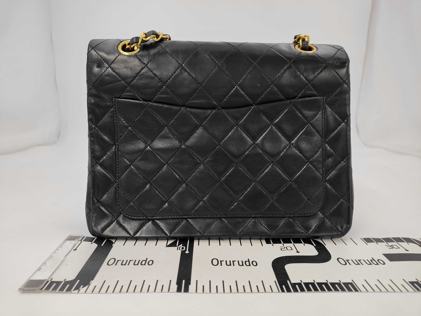 CHANEL Lambskin W-Flap 25 Shoulder Bag
