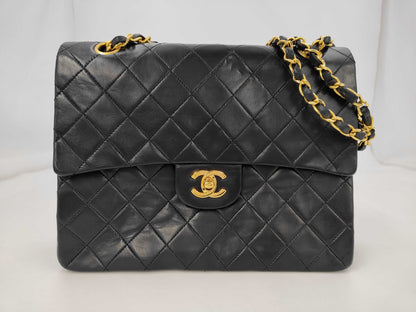 CHANEL Lambskin W-Flap 25 Shoulder Bag