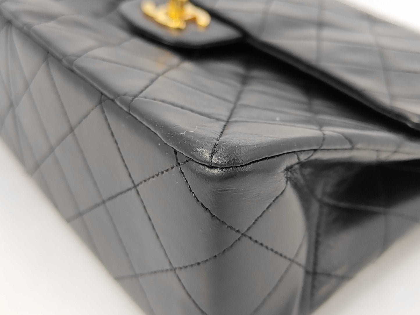 CHANEL Lambskin W-Flap 25 Shoulder Bag