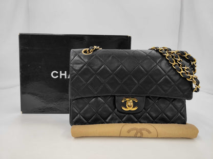 CHANEL Lambskin W-Flap 23 Shoulder Bag