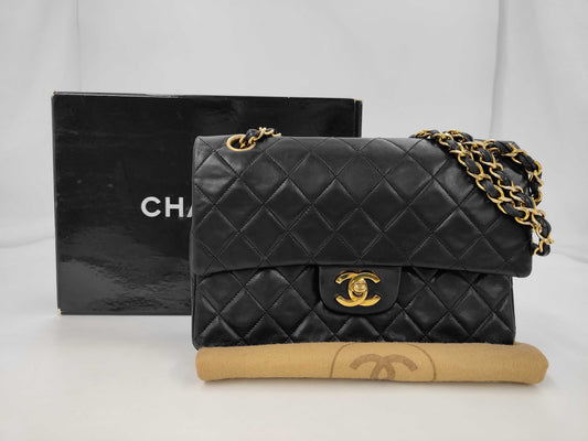 CHANEL Lambskin W-Flap 23 Shoulder Bag