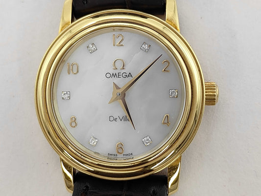 OMEGA De Ville 59774409 Shell Dial Quartz K18 Women's Watch
