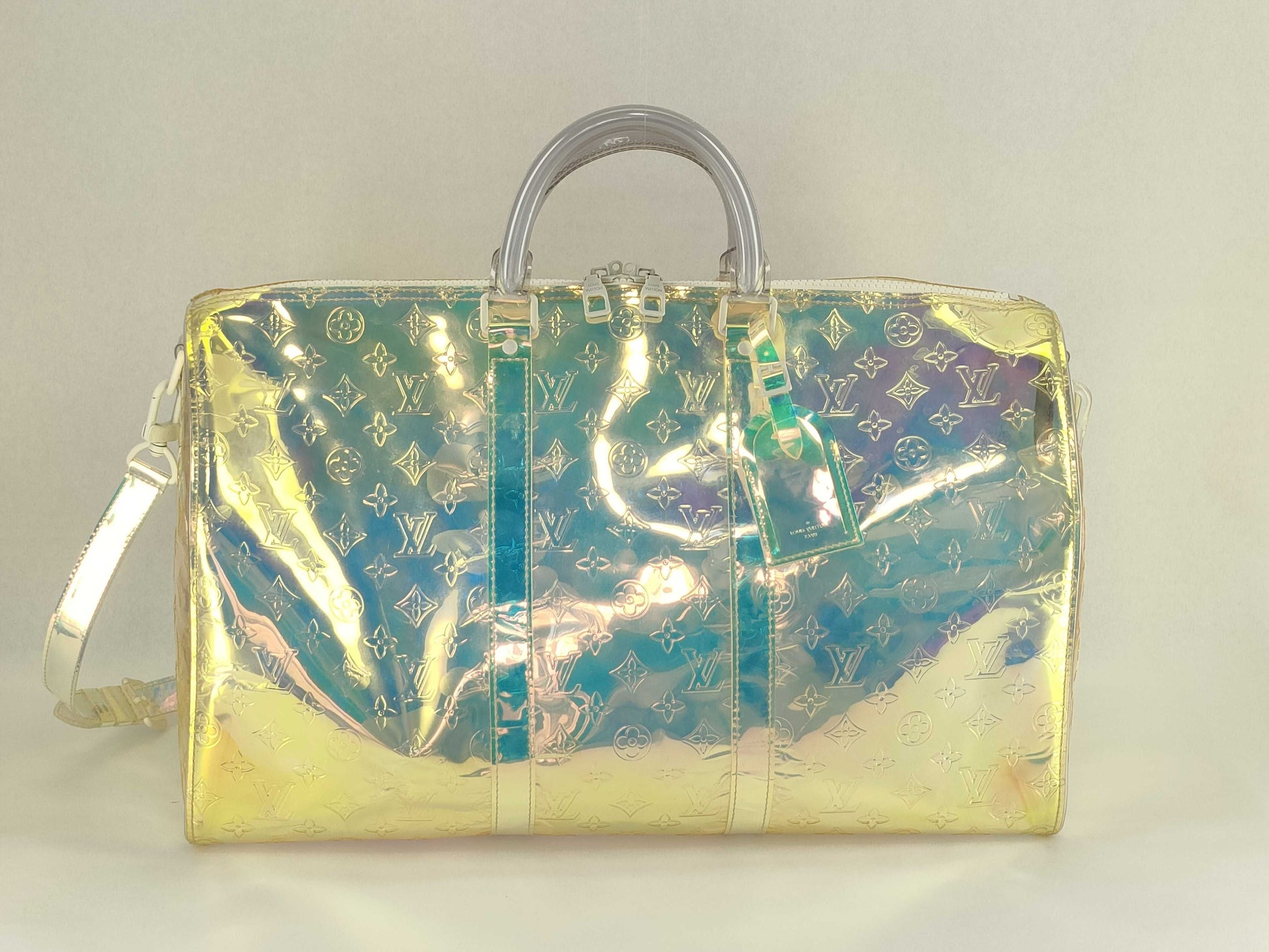 LOUIS VUITTON LV Keepall Bandouliere Prism Boston Bag