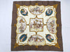 HERMES Carre HERMES Carre 90 Brown Scarf