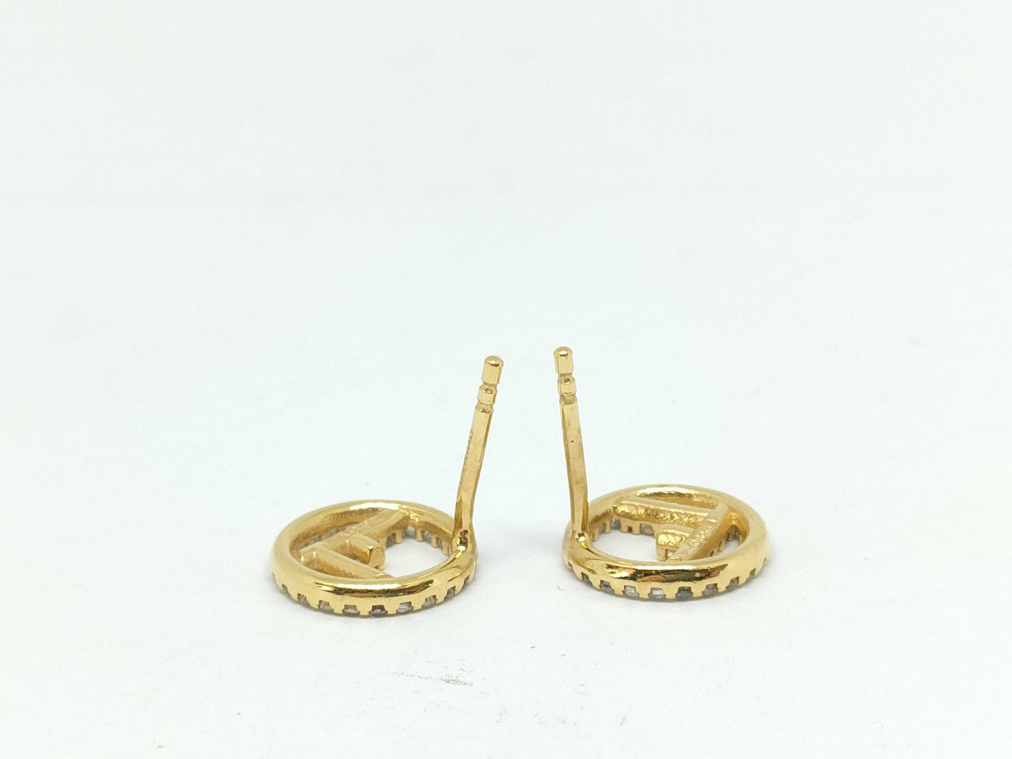 FENDI FENDI GP F is Fendi Gold Earrings