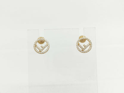 FENDI FENDI GP F is Fendi Gold Earrings