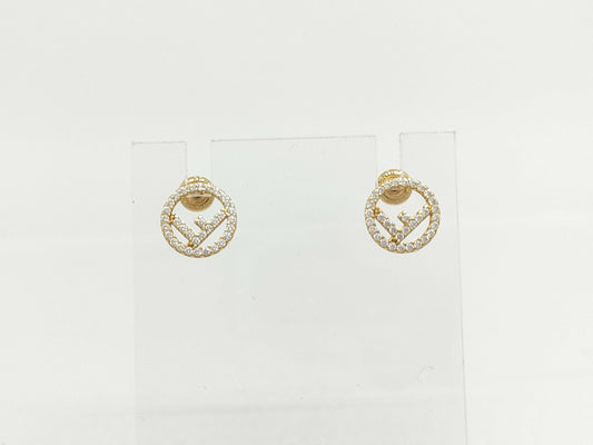 FENDI FENDI GP F is Fendi Gold Earrings